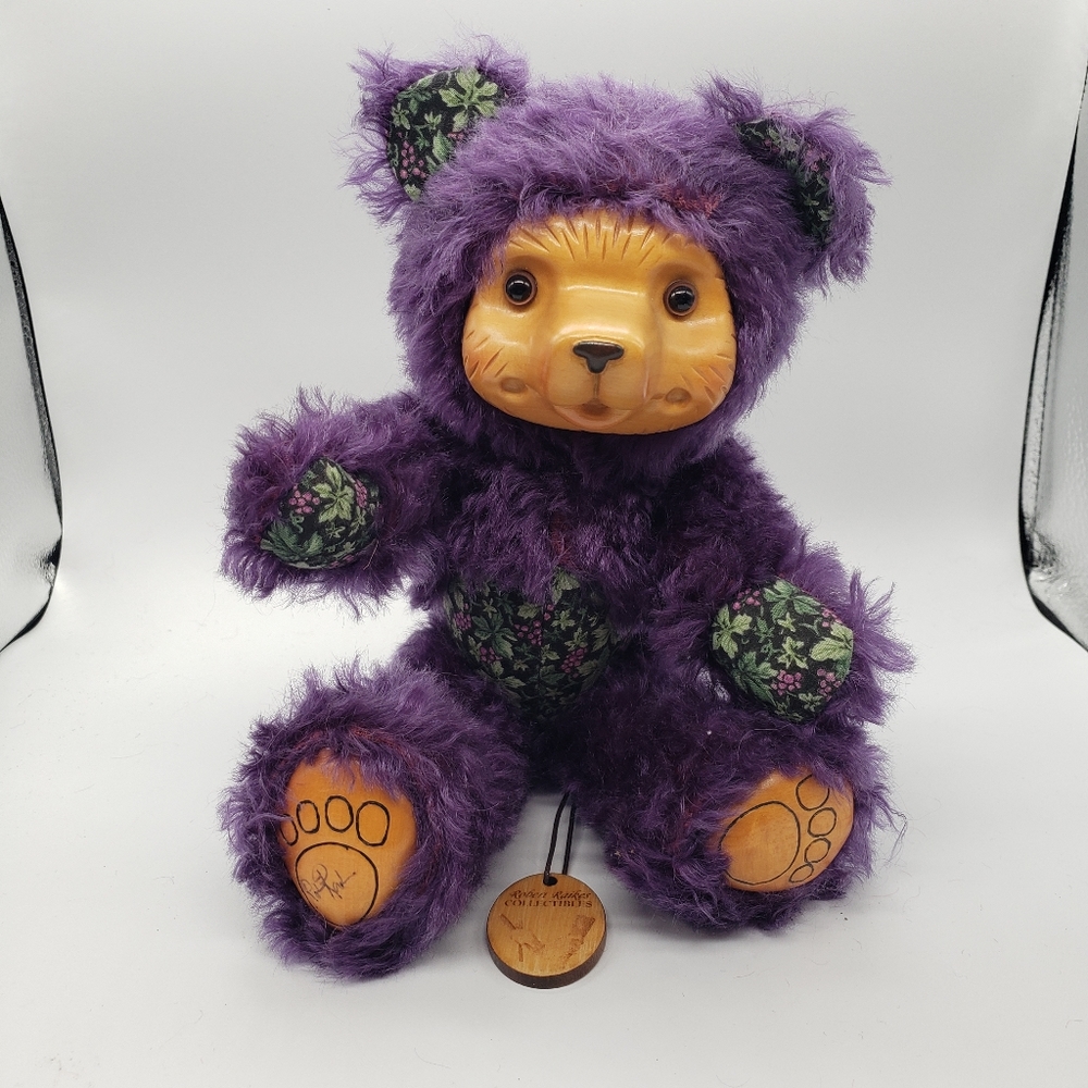 Robert Raikes Purple Mohair Bear "Suzy de Vine"